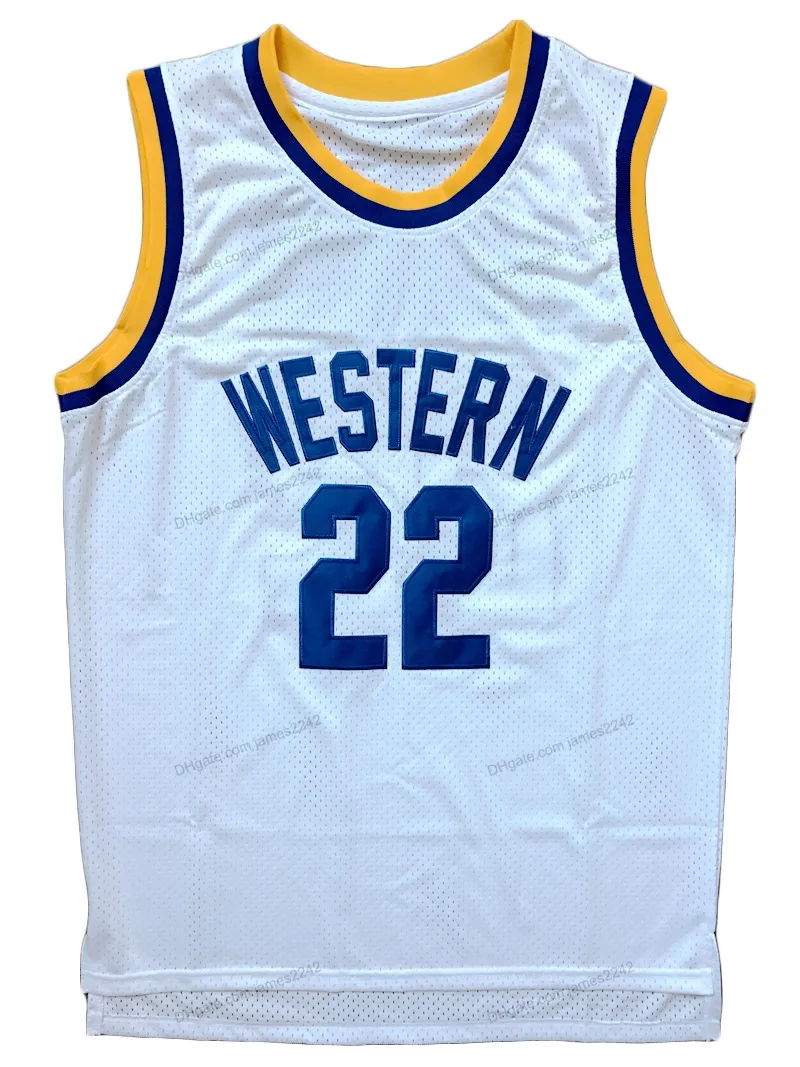 Navio de US Butch McRae # 22 Western University Basketball Jersey Stitched White S-3XL de alta qualidade