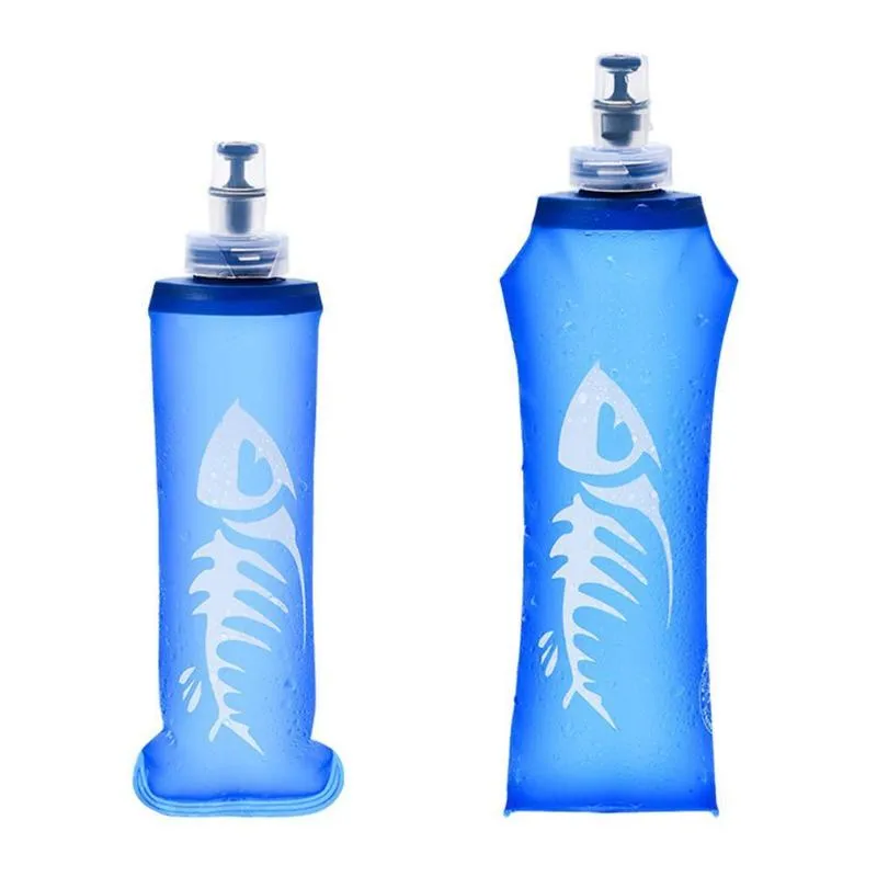 Outdoor-Taschen Sport TPU zusammenklappbare faltbare weiche Flasche Wasserbeutel Cup Pack Hydration 500 ml / Flasche Wasserkocher Flaschen 250 Bladde L5V2