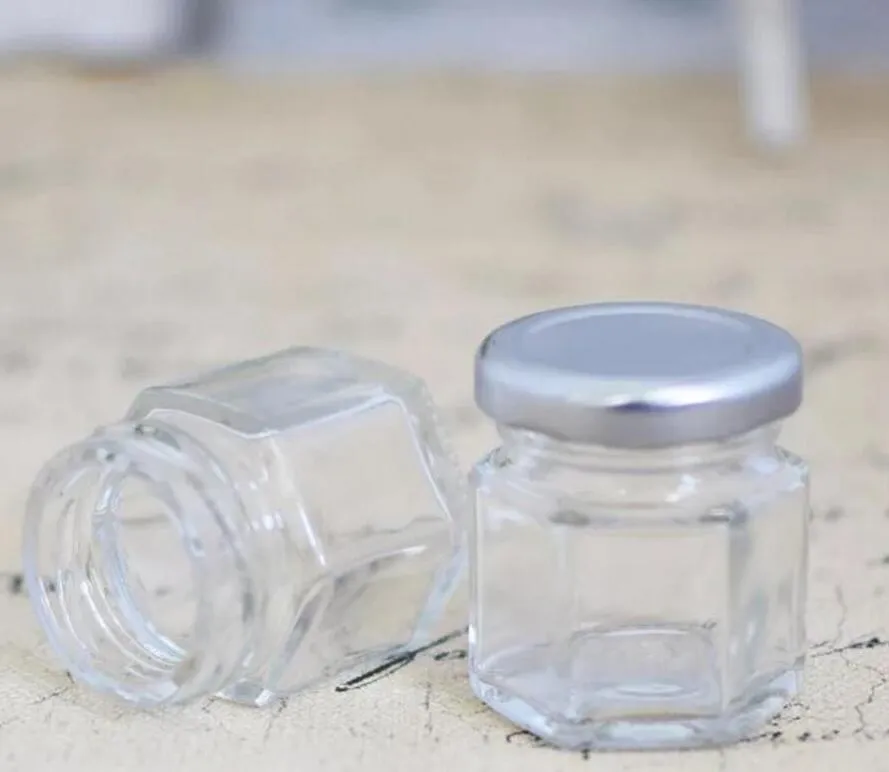 45ml transparent glasss bottles jam jars of Food storages tanks Sealed storage tank glass jar for wedding