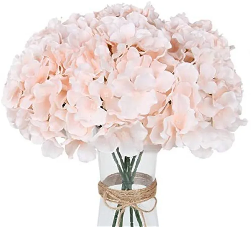 Artificial Hydrangeas with 23cm Stems 54 Petals Realistic Silk Hydrangea Fake Flowers for Wedding Home Office Party Caf￩ Arches Decoration