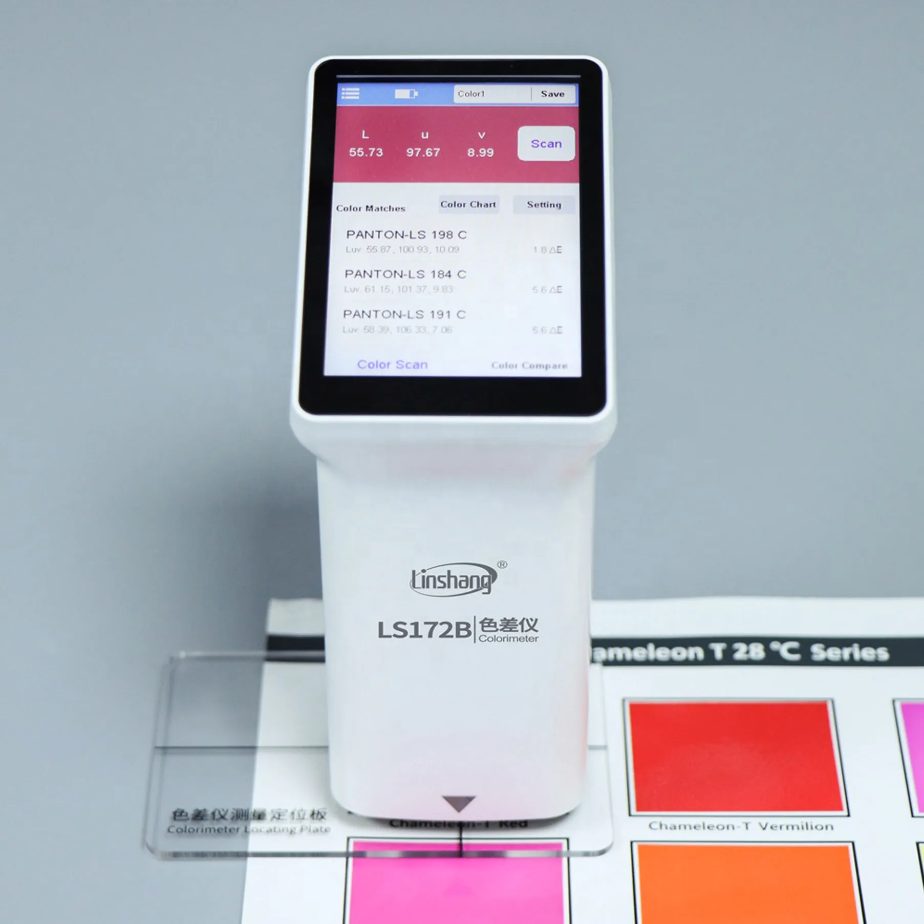 Handheld-Farbdifferenztester LS172B Colorimeter mit intelligentem Touchscreen zur Farbmessung von Lacktinte und Kunststoff