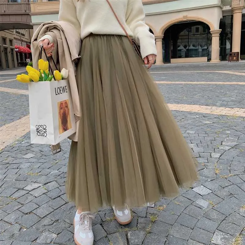Tulle online skirt korean