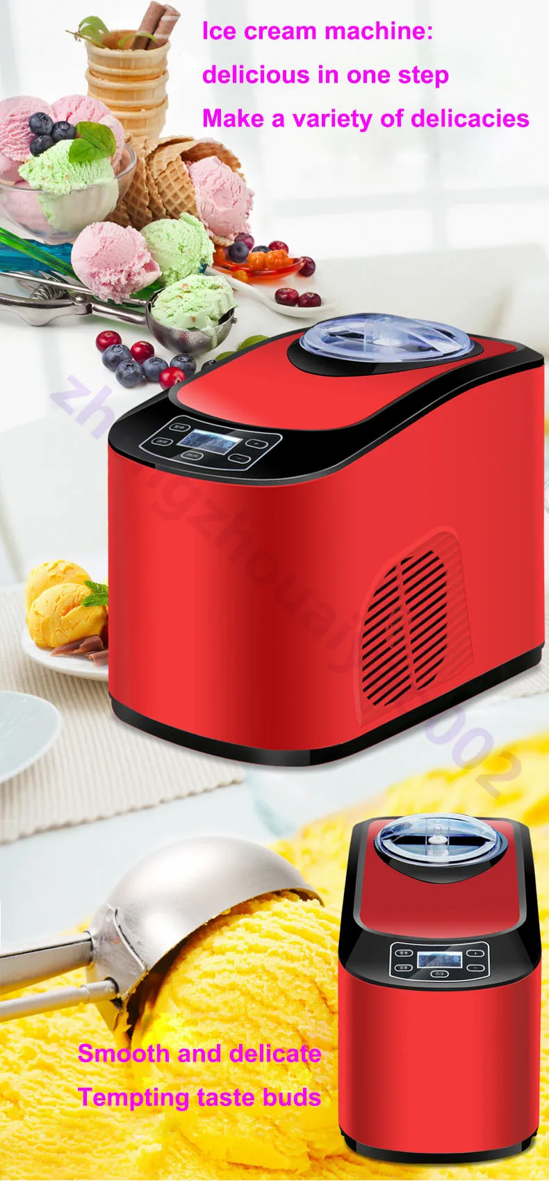 Ice Cream Maker Machine Automatic 1.5L Household Icecream Maker Smart Frozen Yogurt Dessert Maker 2024 Version From Zhenghzouaiyao002 304.73 DHgate.Com