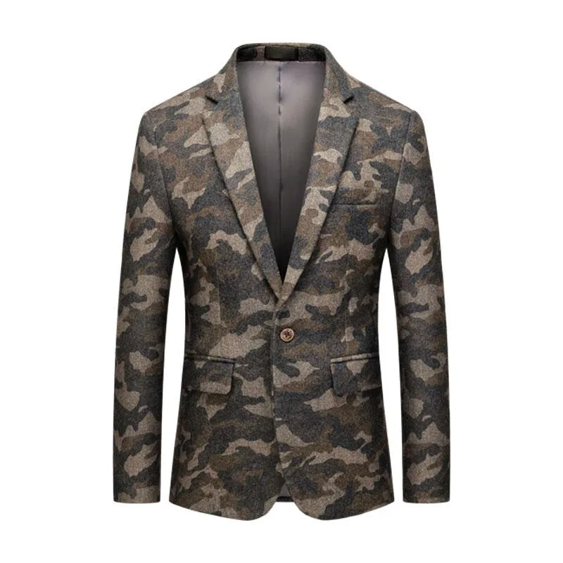 Camouflage Moddermateriaal Graffiti Herenjasje Casual Katoen Zuid-Korea Slanke M-6XL Pakken Blazers252a