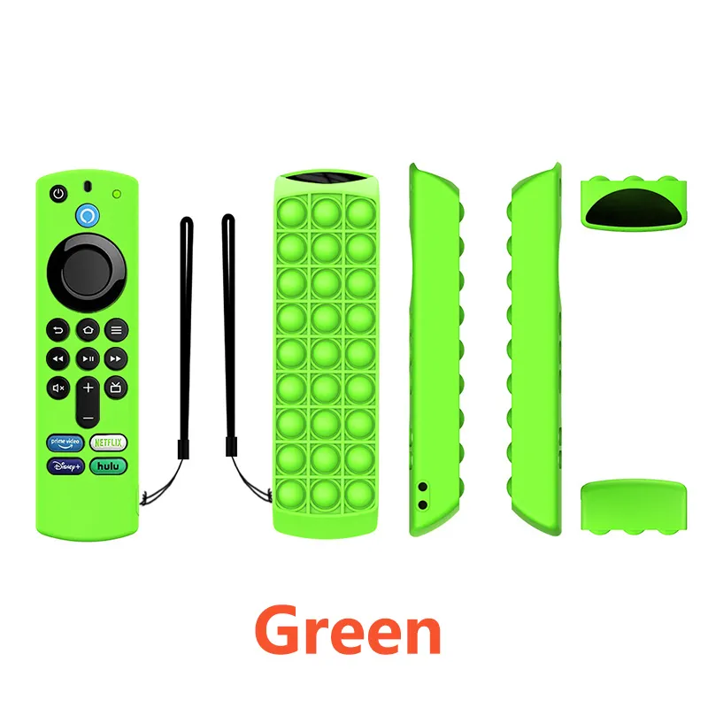 Custodia protettiva in silicone Custodia antiscivolo antiurto per telecomando Fire TV Stick 4K 2018 (Nera