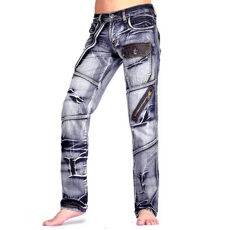 jeansian Hommes Designer Jeans Denim Top Pantalon Bleu Homme Mode Pantalon Clubwear Cowday Taille W30 32 34 36 38 L32 J007-J009 210320