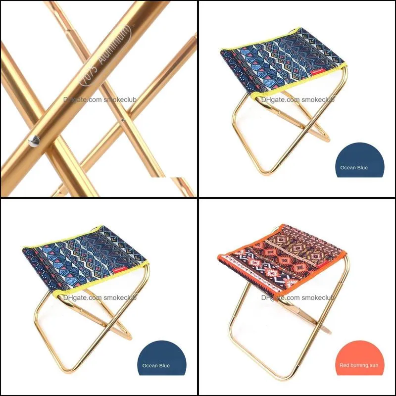 Ultra-light Aluminum Alloy Outdoor Portable Folding Stool, Foldable Fishing Camping Chair, Picnic BBQ Beach Seat, Storage Bag