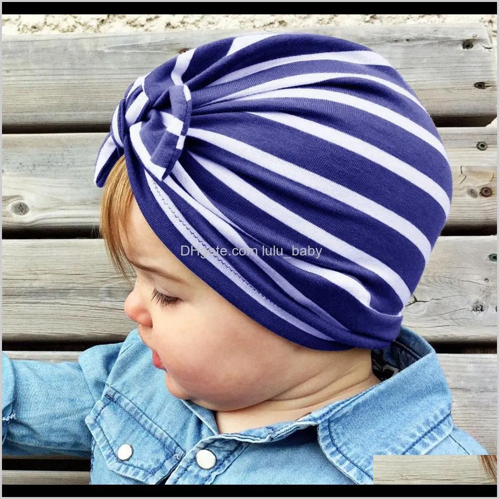 7 colors baby hats bunny ear caps turban knot head wraps infant kids india hats ears cover childen hat