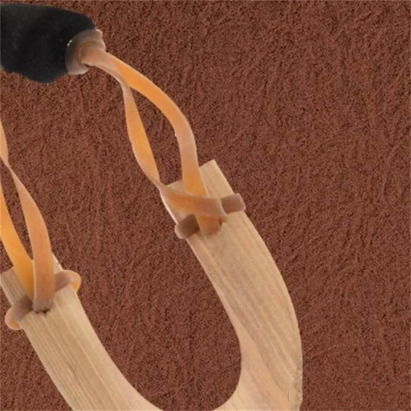 Children's wooden slingshot rubber rope traditional hunting tools for children outdoor play slingshot exercise children aiming shooting toy