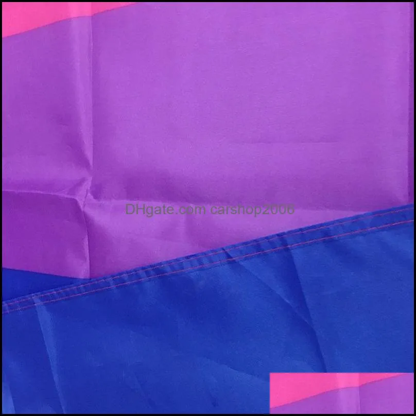 3*5ft LGBT Rainbow Flag Printing Bisexual Flags Polyester with Brass Grommets Holiday HWD7545