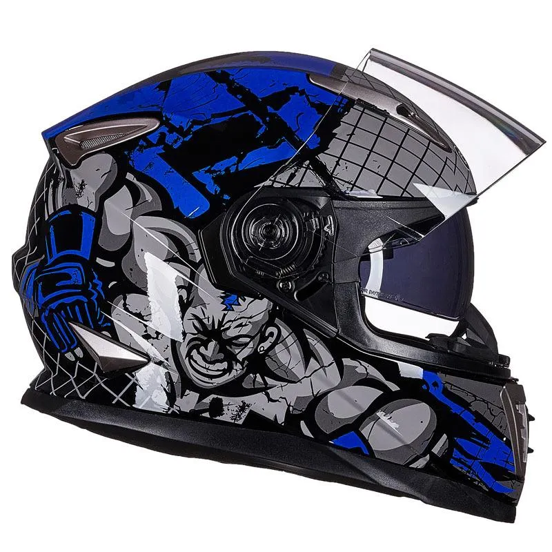 Motorcykelhjälmar serie högkvalitativ hjälm Dual Lens Motocross Full Face Cascos Para Moto Four Seasons ManmotorcycleMotorcycle