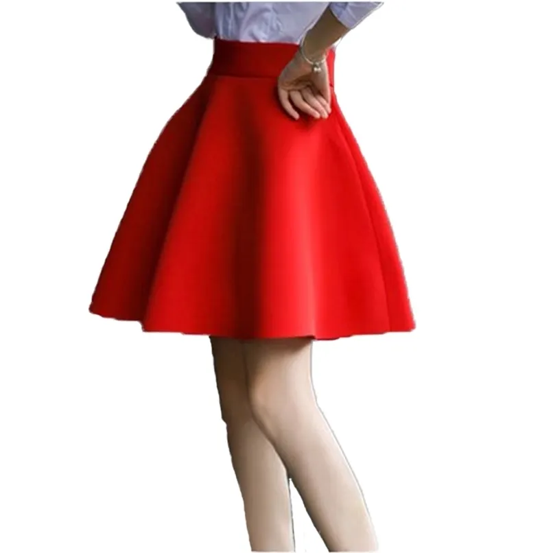 Plus Size Mini Skirt Sexy High Waist Flared Skater Skirt for Women  (XS-5XL) Solid Color Thick Tutu Style, Perfect for Parties Clubs