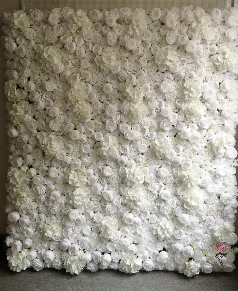 12 Pannelli Decorativi A Muro Con Fiori Rosa – Parete Floreale Artificiale Per Matrimoni E Camerette (60x40cm)