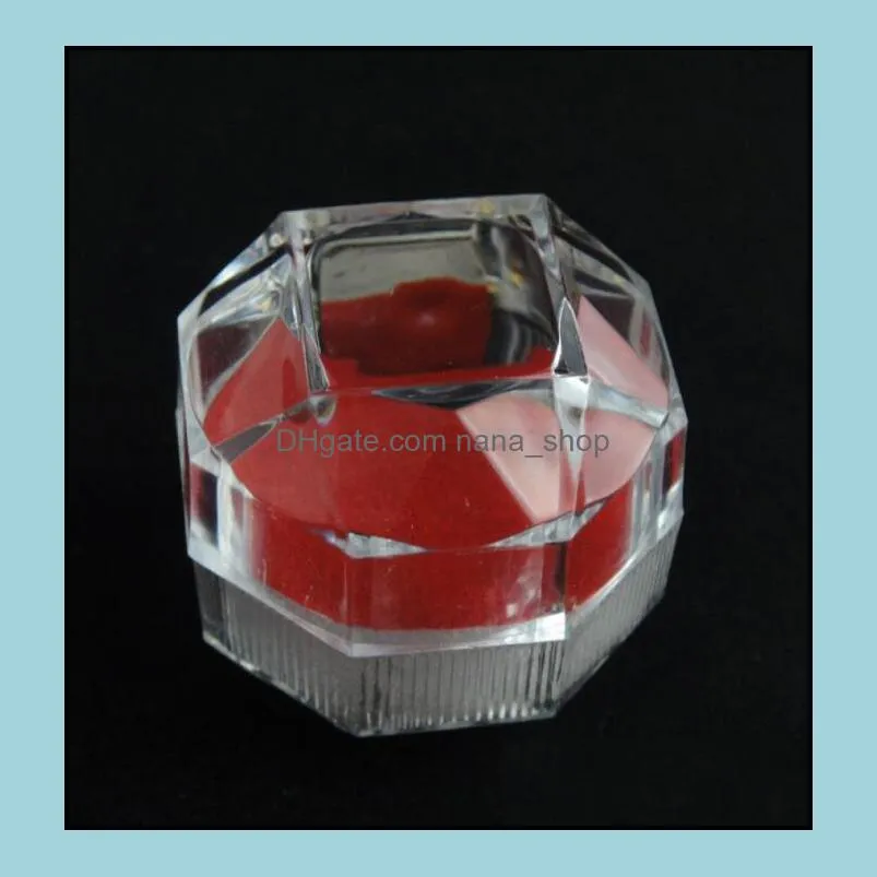 Free Shipping 20pcs/lot Hot Sale Jewelry Package Ring Earring Box Acrylic Transparent Wedding Packaging Jewelry Box