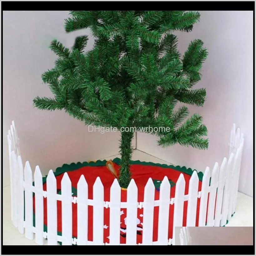 white plastic picket fence miniature home garden christmas xmas tree wedding party decoration (25 pieces) fencing, trellis & gates