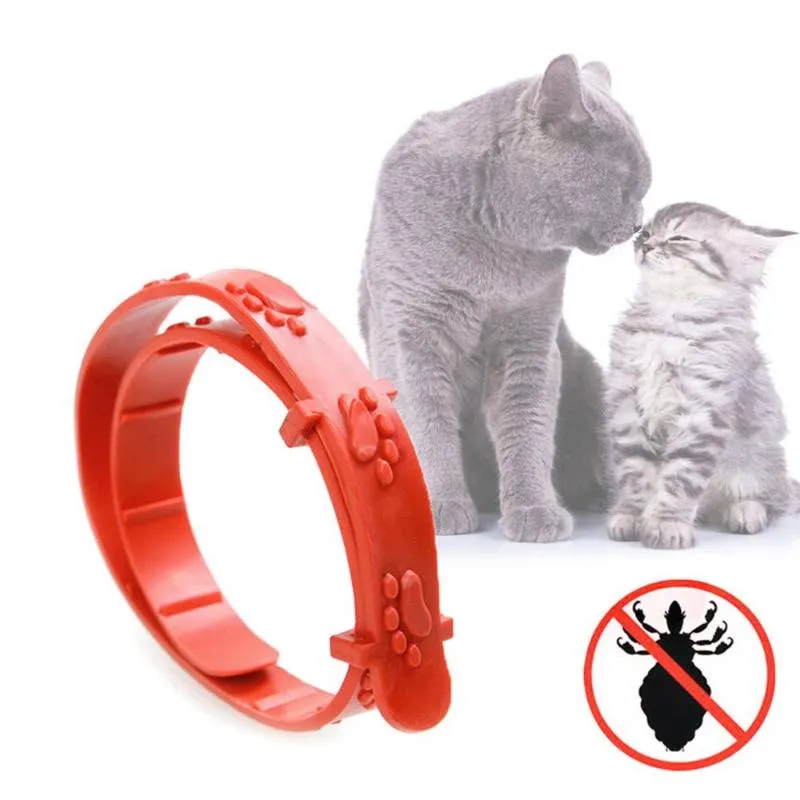 Collari per gatti Cavi Eliminazione efficace Anti pulci Zecche Zanzare in plastica Pet Gatti Cane Protezione regolabile Collo Respingi Rimozione