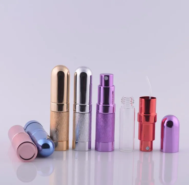 High Quality 6ML Refillable Perfume Bottle Empty Glass Fragrance Spray Bottles Metal Perfume-Atomizer SN2606