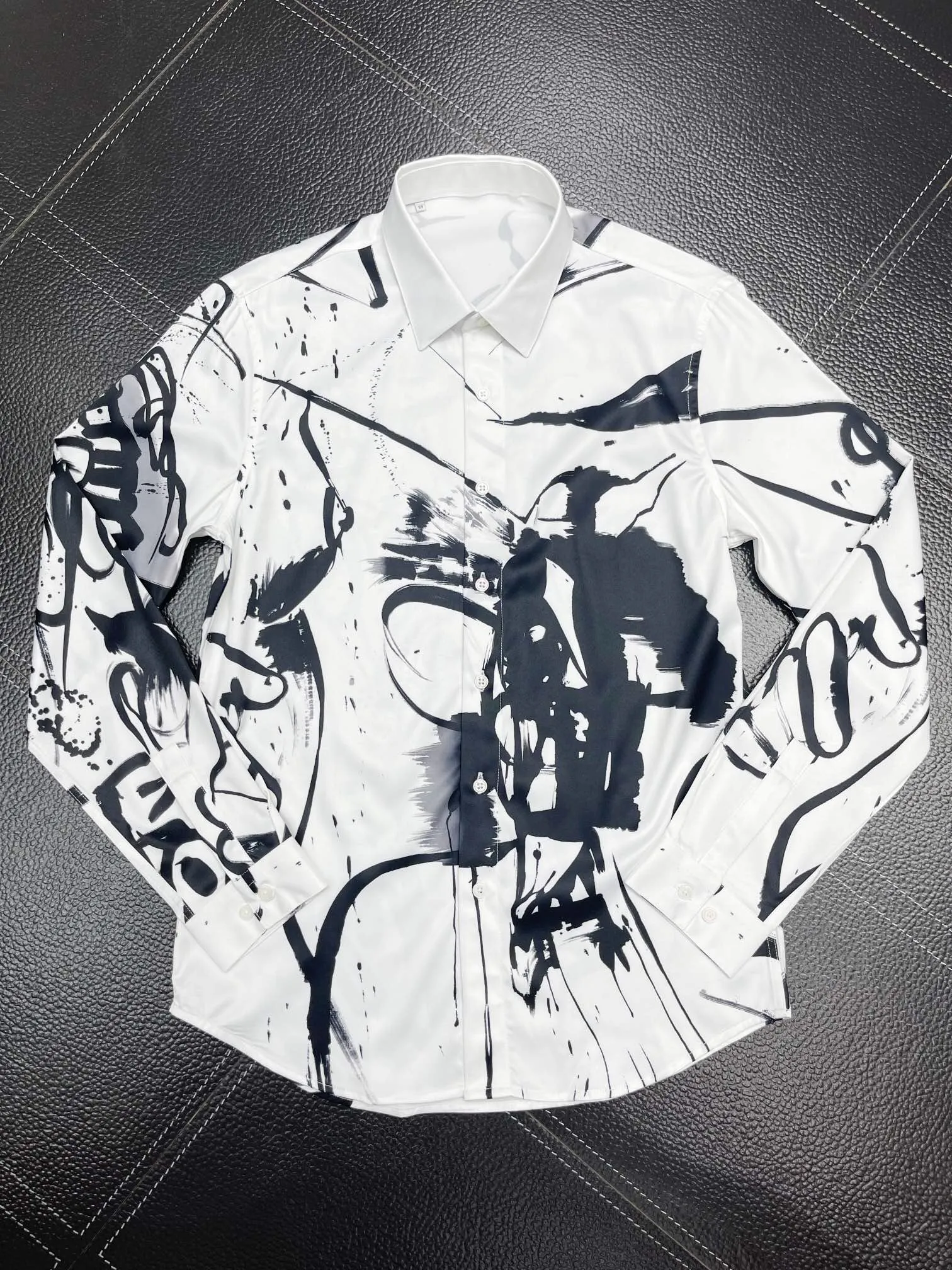 Męskie koszule markowe odzież męska koszula z długim rękawem w stylu hip-hopowym wysokiej jakości bawełna topy 1028