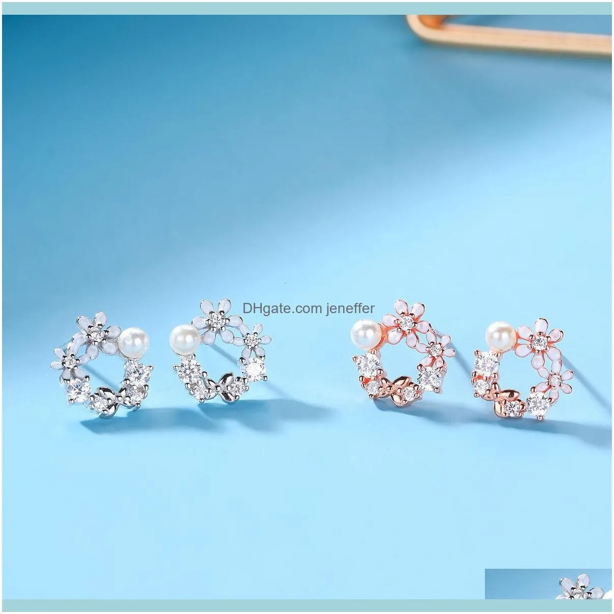 Daisy, fashion, 925 earrings, tiktok, simple Sterling Silver Flower Earrings.