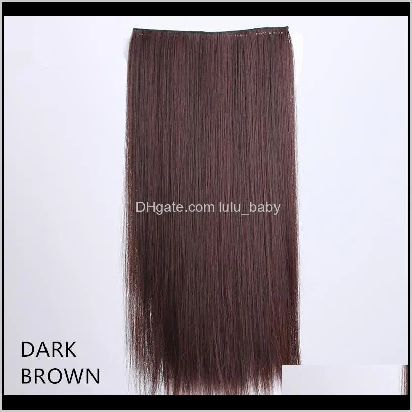 z&f synthetic fiber hair weft straight tape hair extension 5 clip in hair 24inch long cheap wholesale promotion