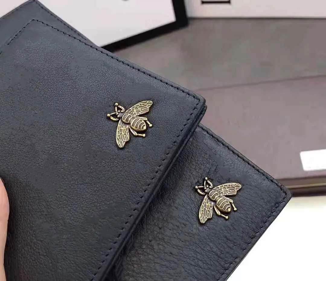 Mini bee wallets long short wallet men`s and women`s purse classic high quality leather moneybag cardholder`s box luxury designers bags handbag 928