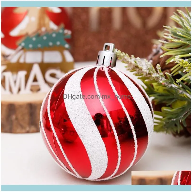 YL 6cm 30Pcs Mixed Christmas Tree Decoration Christmas Ball Christmas Ornaments Pendants Kerstballen Plastic Holiday Decorations