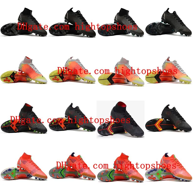 Boys Mens Women High low Ankle Soccer Shoes children Superfly 8 Elite FG Cleats Neymar Cristiano Ronaldo CR7 Football Boots Size 35-45