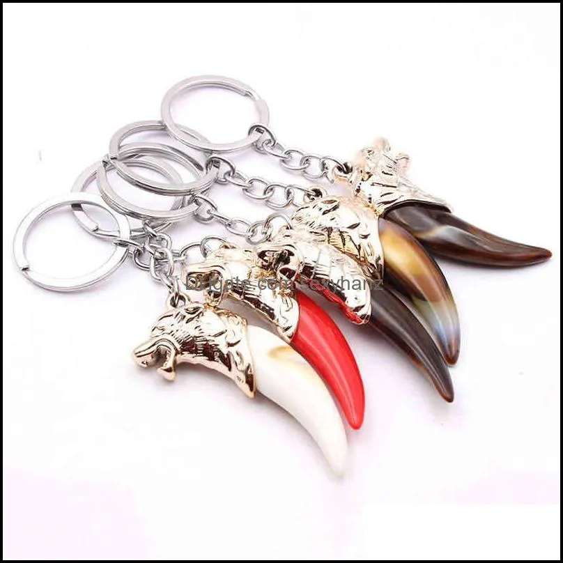 Keychains Wolf Tooth Pendant Jewelry Accessories Eryuan Store