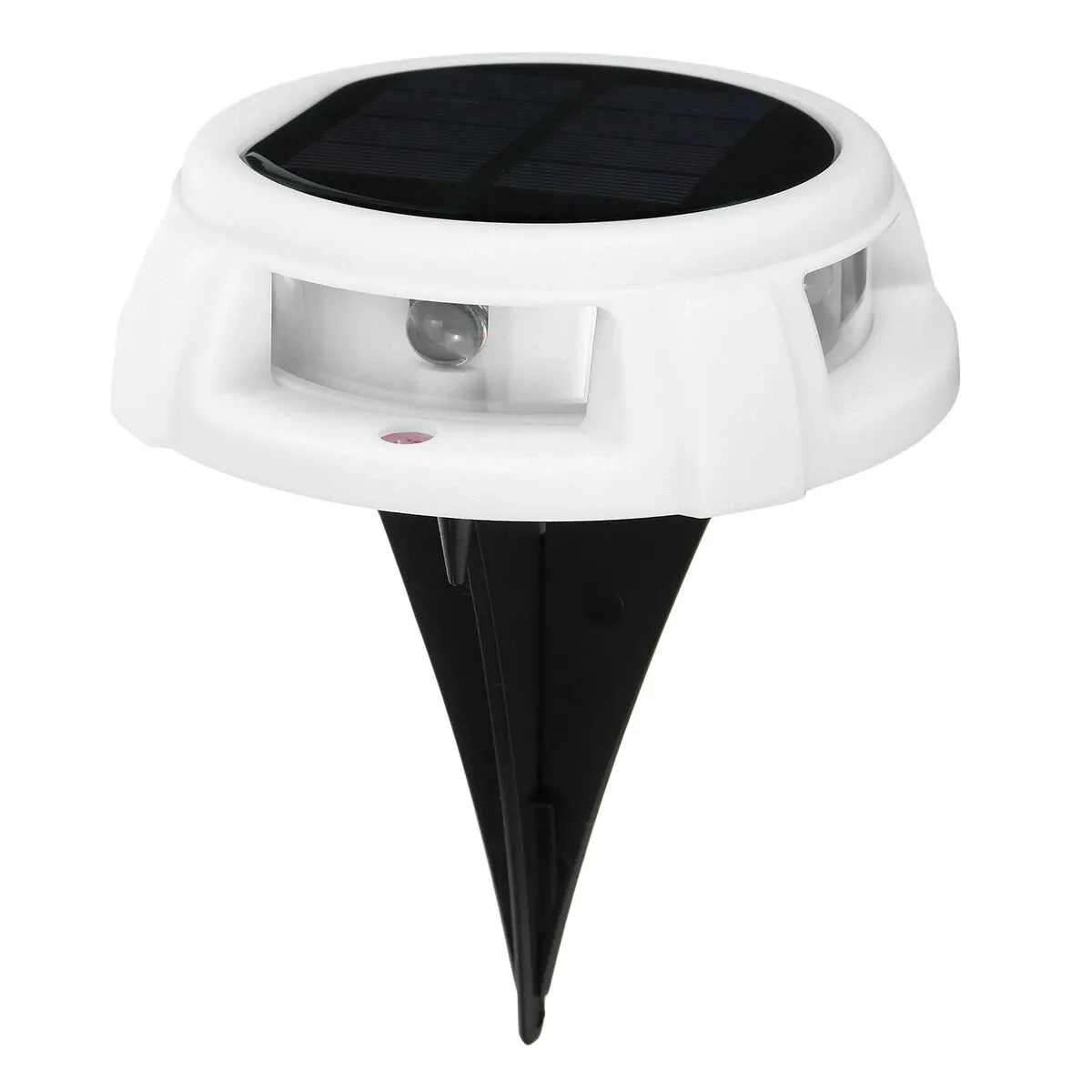 Sensor de pé à prova d 'água LED solar luzes subterrâneas de jardim enterrado deck de jardim lâmpada de parede ao ar livre - branco quente