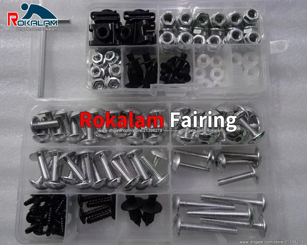 Universal, Kit de parafusos de carenagem de moto, porca parafusos parafusos, acessórios para motociclos Body Fastener Clips Bolt Kit