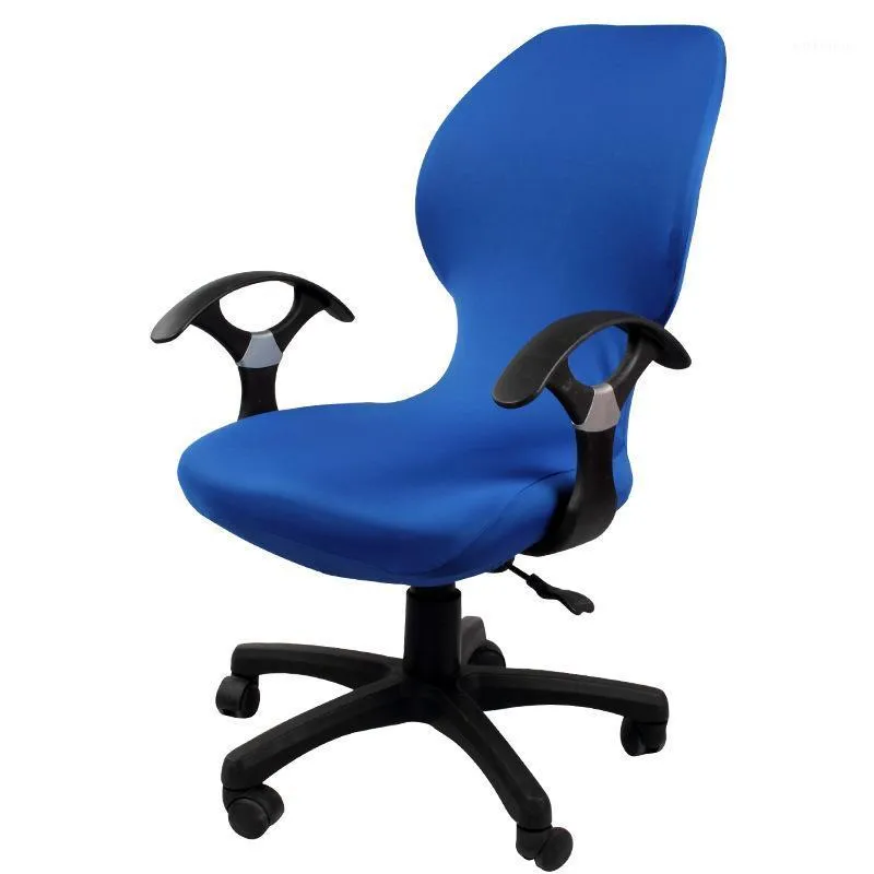 Hoes voor computerbureaustoel Hoes met elastische rug, draaibare zitting, verwijderbare, verdikte armleuning, hoes