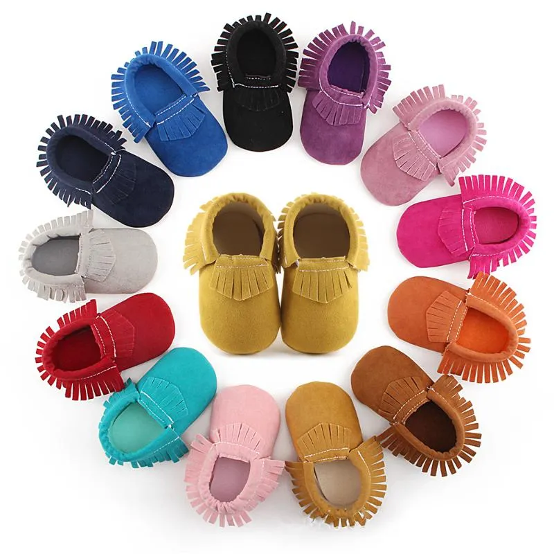 Sofe Sole Fringe Peuterschoenen Born Borly Boy Meisje Eerste Walker Prinses Baby Crib Casual Moccasins Kids Boys Sneakers Walers