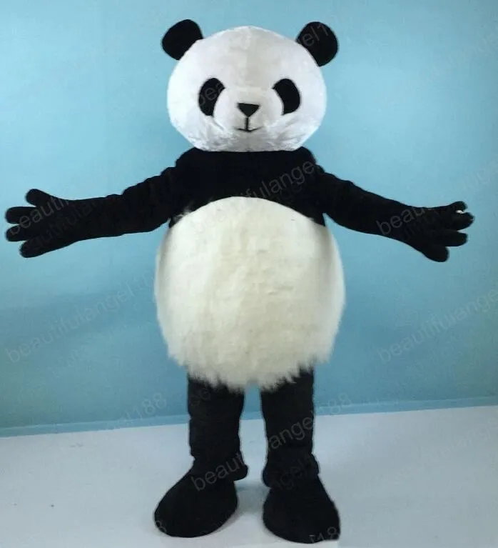 Halloween furry mage panda maskot kostym hög kvalitet skräddarsy tecknad plysch djur anime tema tecken vuxen storlek jul karneval fancy klänning
