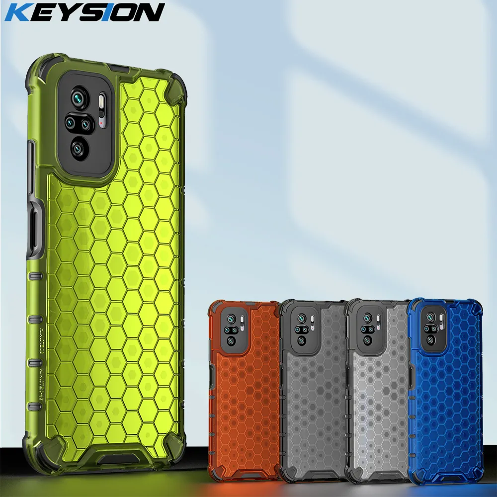 Capa à prova de choque KEYSION para Redmi Note 11 10 Pro Max 9 9T 8 8T Honeycomb Phone Cover para Xiaomi POCO X3 NFC M3 M4 Mi 11T 11i F3