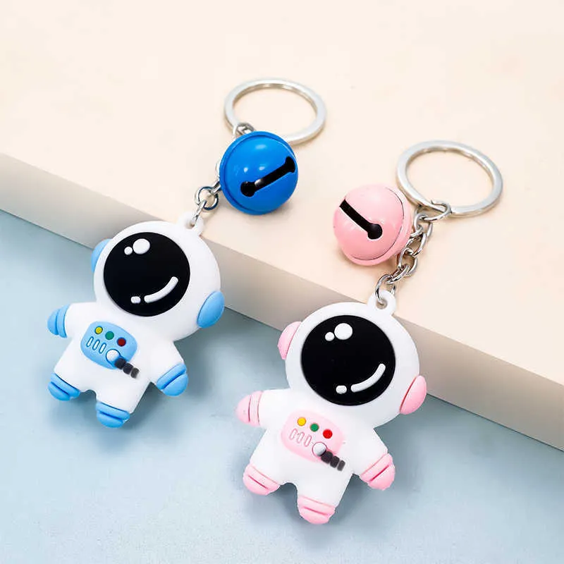 Cute Cartoon Astronauta Brelok Kreatywny Inspiracja Bells Space Astronauta Mini Pięknie Dekorowane Biżuteria Silikonowa Brelok G1019