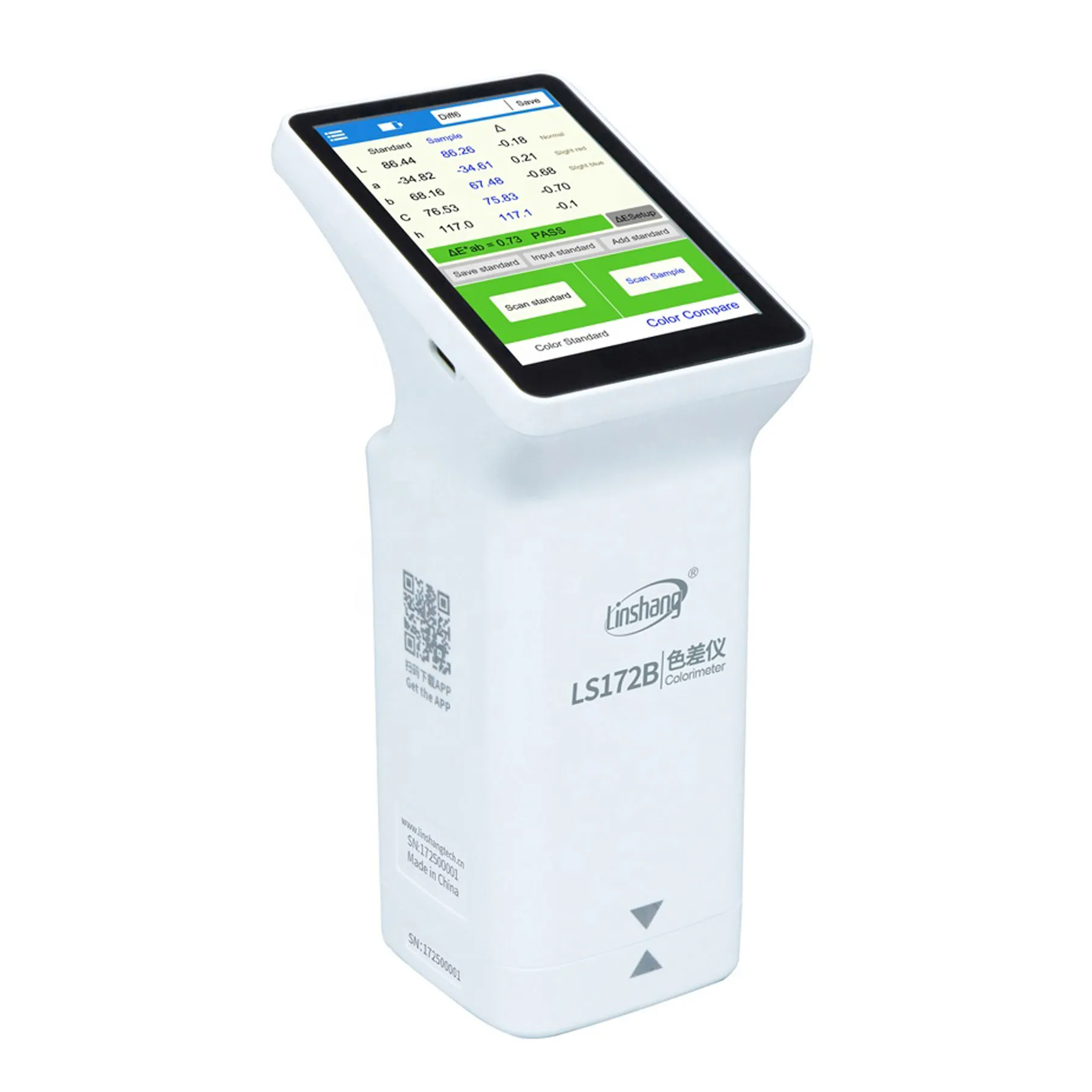 New LS172B 45/0 Colorímetro Smart Touch Screen Cor Difference Tester para tinta, impressão de papel, decorações ect indústrias