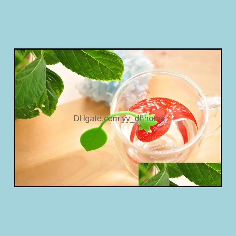 Silicone tea filler bag Strawberry shape silicon tea infuser strainer