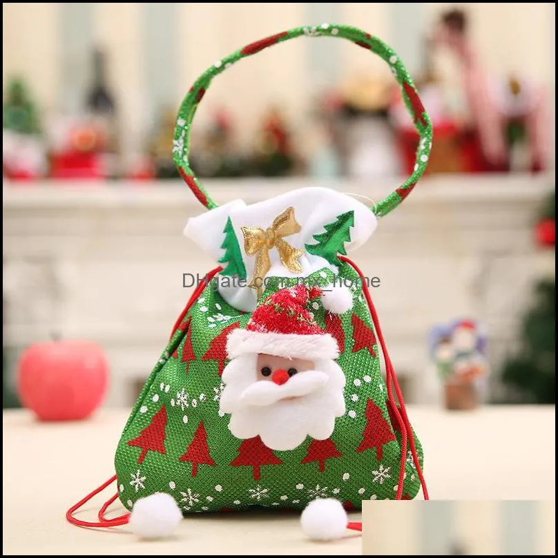Christmas Decorations Gift Bags Non-woven Fabric Party Tote Reusable Shopping With Handles