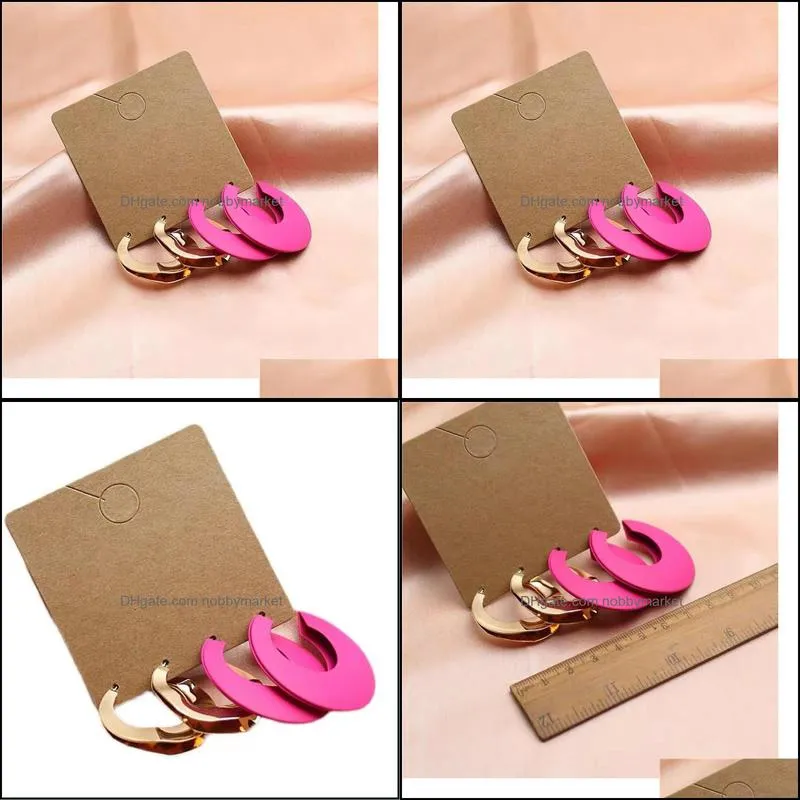 Stud European And American Style Set Earrings Metal Irregular Paint Trend Exaggerated Personality Fashionable Girl