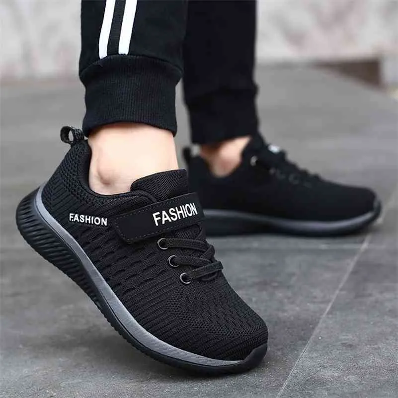 Scarpe da corsa per bambini per ragazzi Ragazze Sneakers leggere HookLoop Bambini Sport Scarpe da tennis Nuove scarpe da ginnastica traspiranti per la scuola 210329