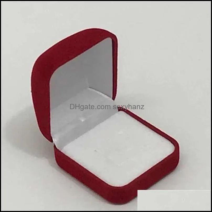 Jewelry Boxes Packaging & Display Wholesale 6Pcs Box Red Black Blue Blocked Ring Organizer Package Storage Gift 5*5.8*3.5Cm 917 Q2 Drop Deli