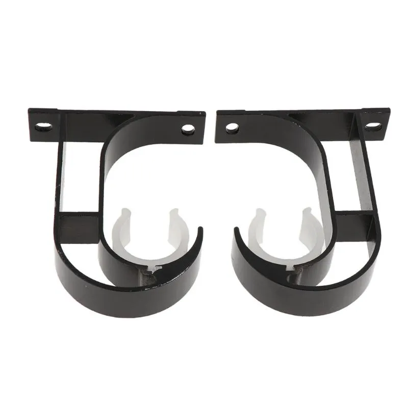 Other Home Decor 2Pcs/1Pair Aluminium Alloy Curtain Rod Bracket Pole Support Top Mounting