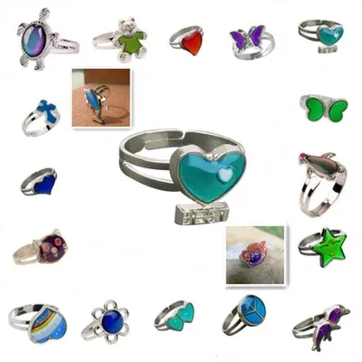 Amazon.com: Turtle Mood Ring for Women Girls Silver Plated Glitter Blue  Yellow Green Color Change Animal Statement Open Band Wrap Finger Rings Cute  Adjustable Comfort Fit Holiday Costume Accessories Jewelry Gift: Clothing,