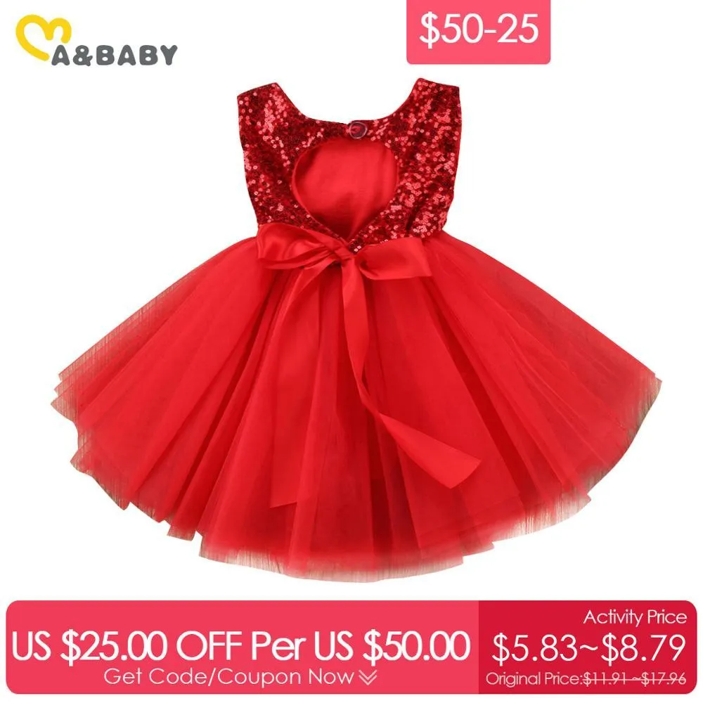 $50-25 1-5Y princesse enfants bébé robe pour filles fantaisie mariage paillettes fête anniversaire baptême es fille 210515