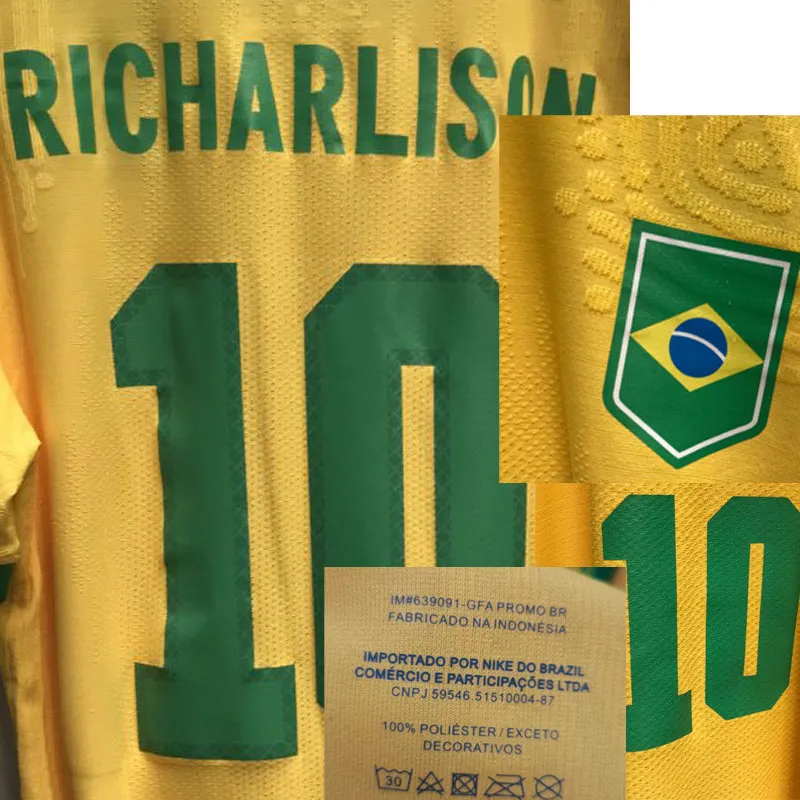 2021 American College Football Wear Final Malcom Maillot Richarlison Dani Alves Correspondência Jogador Desgastado Edição Jersey