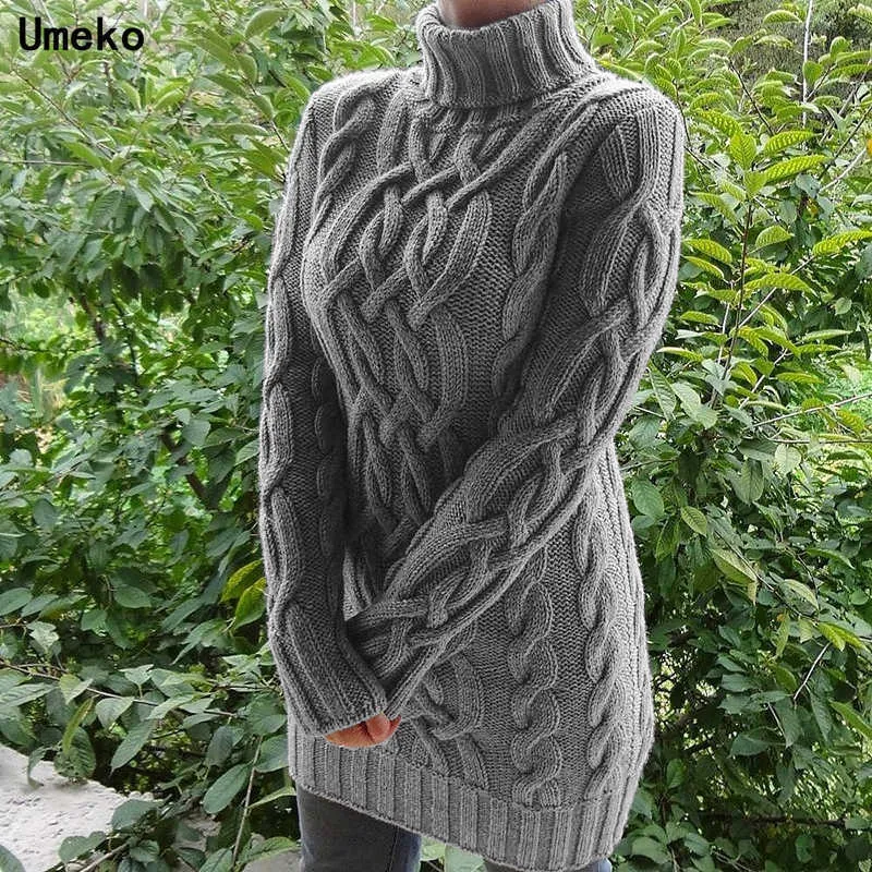 Gray Oversized Turtleneck Sweater DrWomen Warm Autumn and Winter Clothes Knit 5XL Plus Size Pullover Sweaters Mujer 2020 X0721