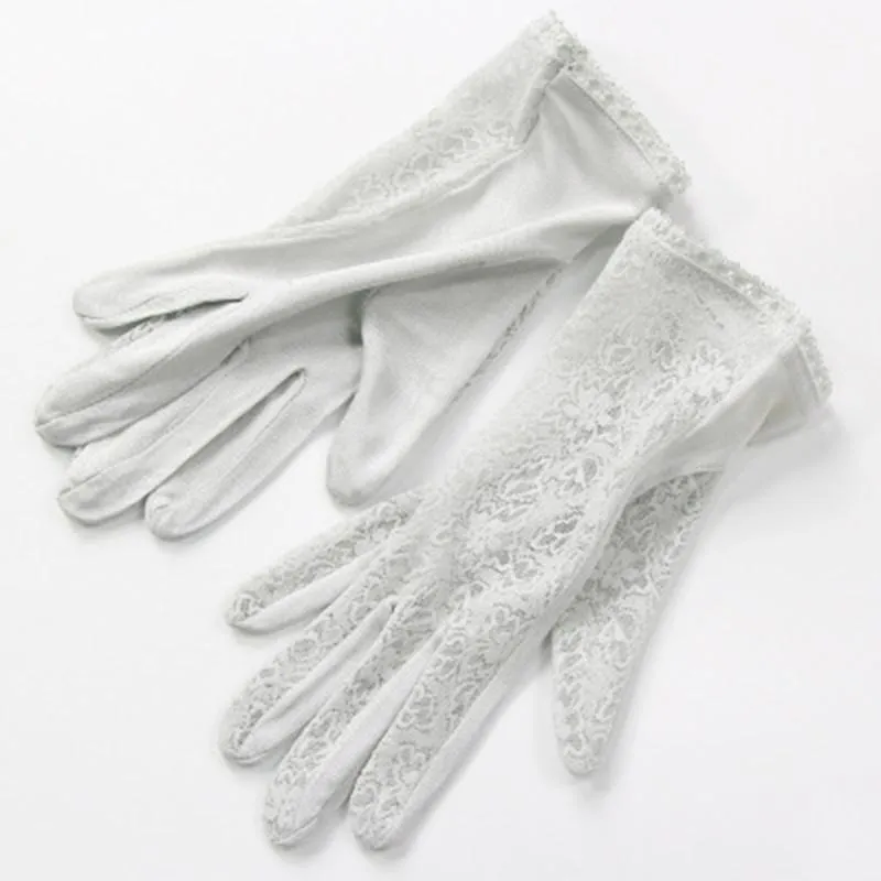 Cinq doigts gants dames élégantes de haute qualité 100 soie tricot été anti-uv section mince respirant sommeil dentelle hydratante K5