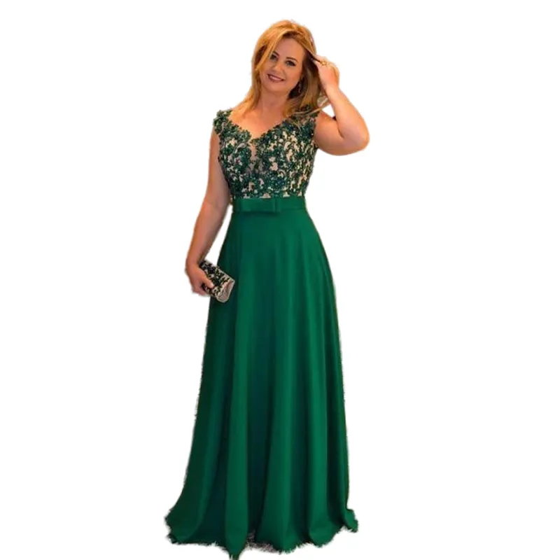 white christmas dresses Dark Green Off the Shoulder Lace A-Line Long Mother of the Bride Dress with  Sleeves