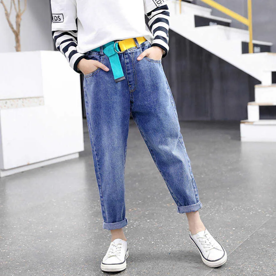 MudiPanda Jeans Girl Belt For Girls Spring Autumn Kid Casual Style
