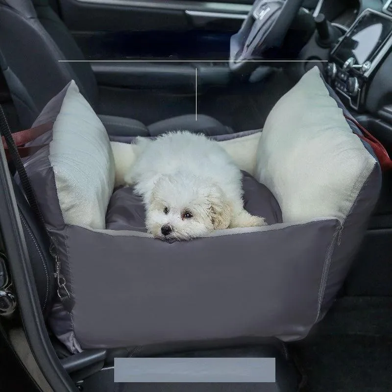 Dog Car Seat Covers Central Control Nonslip Carriers Safe Armrest Box Cushion Carrier With Belts Pet